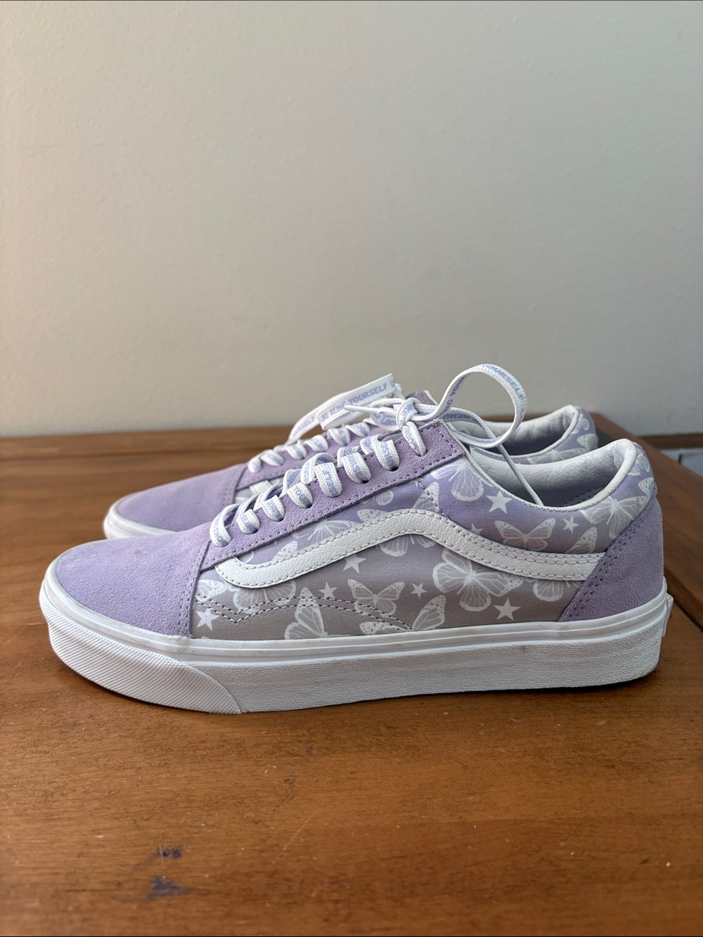 Vans Lavender Butterfly Old Skool Sneakers Size 10 - Picture 4 of 11